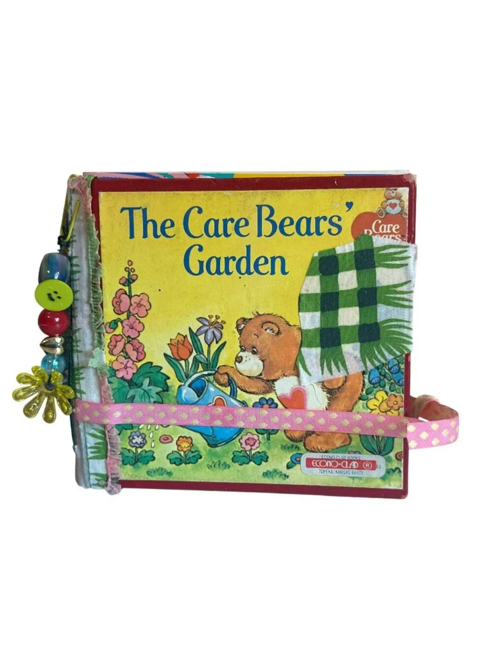 Care Bears Garden-Themed Handmade Journal Repurposed Book 80s 90s Nostalgia
